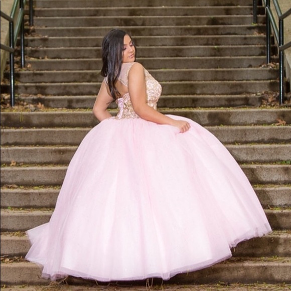 baby pink sweet 16 dresses